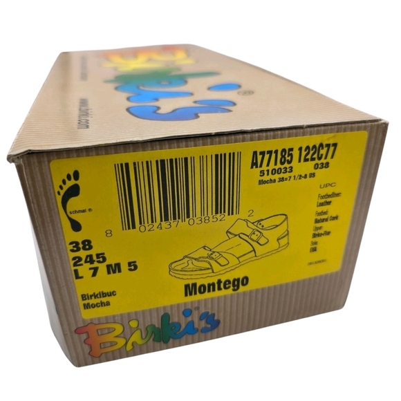 Vintage Birkenstock Birkis Montego Clog Sandal Brown Strap Boho - Picture 3 of 5